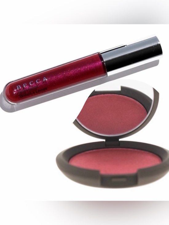 BECCA Other - BECCA SHIMMERING SKIN PERFECTOR LUMINOUS BLUSH & Glow Gloss both in Dahlia NEW.
